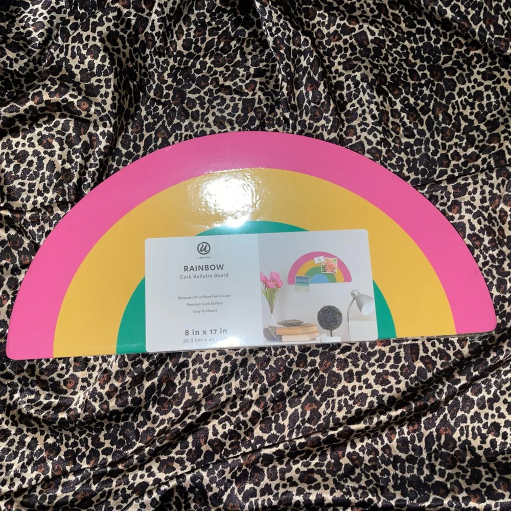 Rainbow Cork Bulletin Board